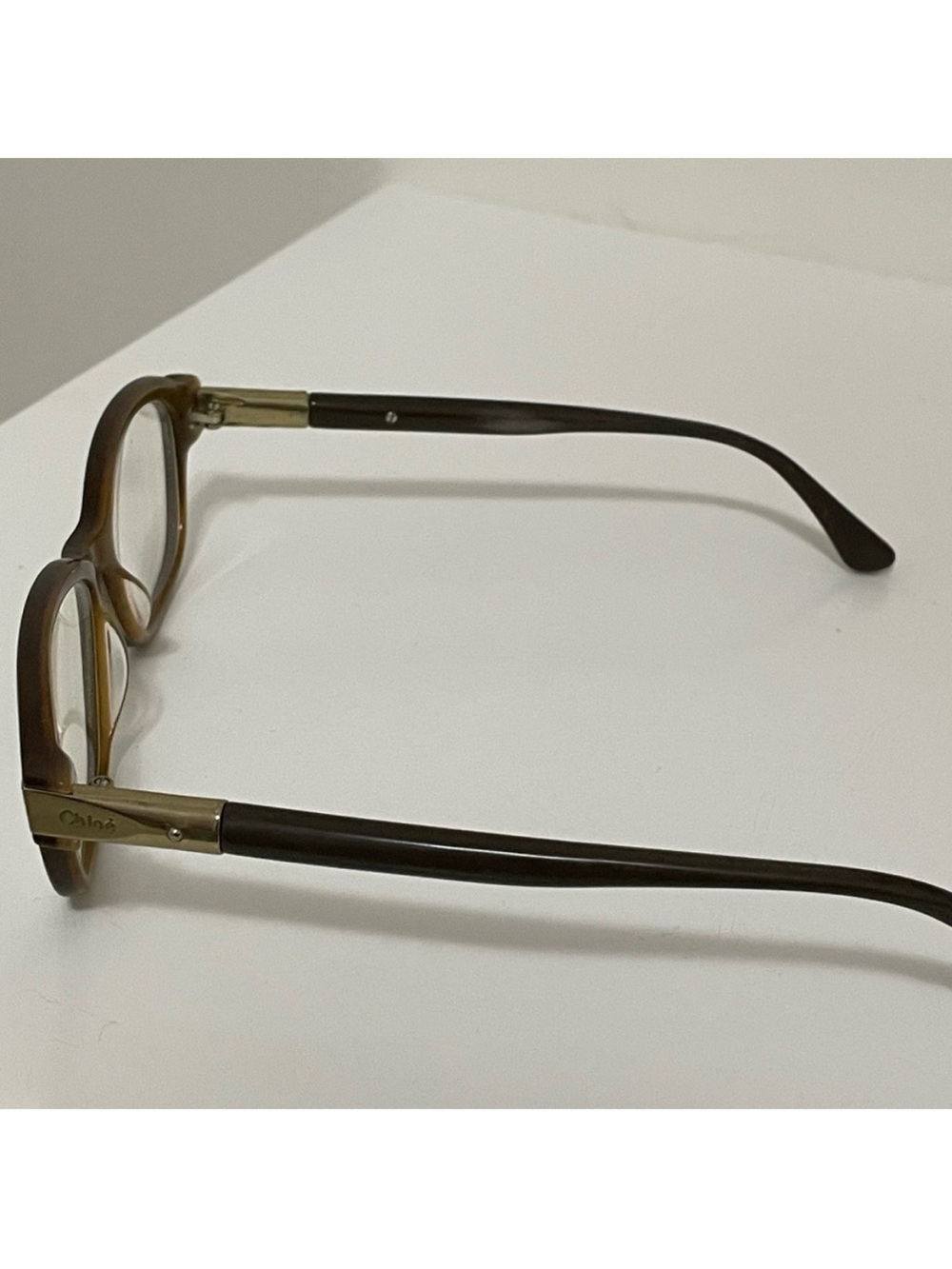 Chloe Vintage Classic Brown Rectangular Glasses - Picture 4 of 15